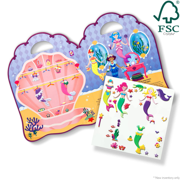  The Melissa & Doug Puffy Sticker Activity Book: Mermaids - 65 Reusable Stickers