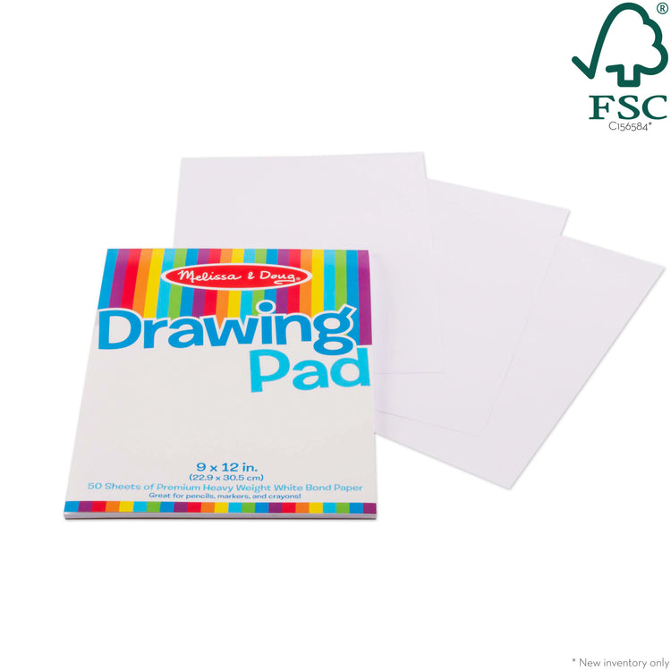 Melissa & Doug Drawing Paper Pad (9 x 12 inches) - 50 Sheets, 3-Pack -  Coloring