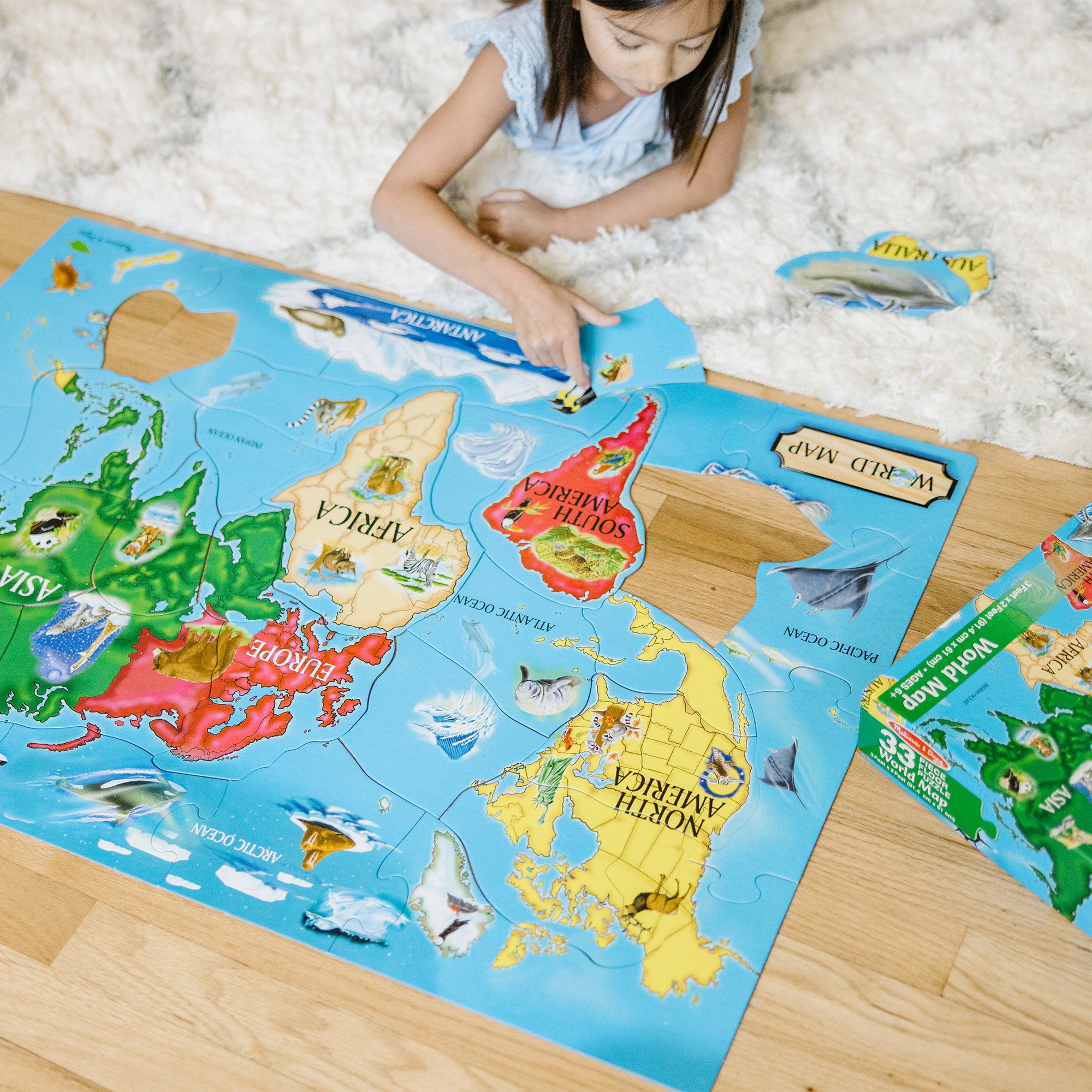 Melissa & doug world map store floor puzzle