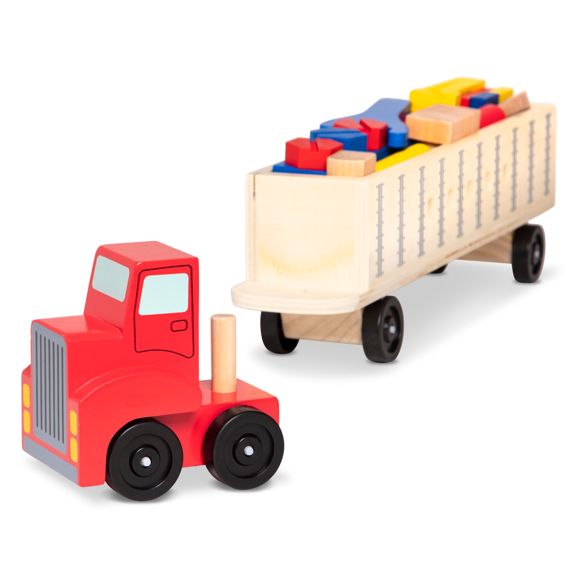 Big Rig Building Truck Wooden Play Set Melissa Doug