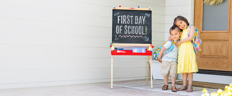 Back to School Deluxe Wooden Standing Art Easel