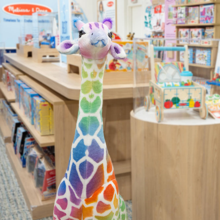 Children's Rainbow Plush Giraffe Toy - Melissa & Doug