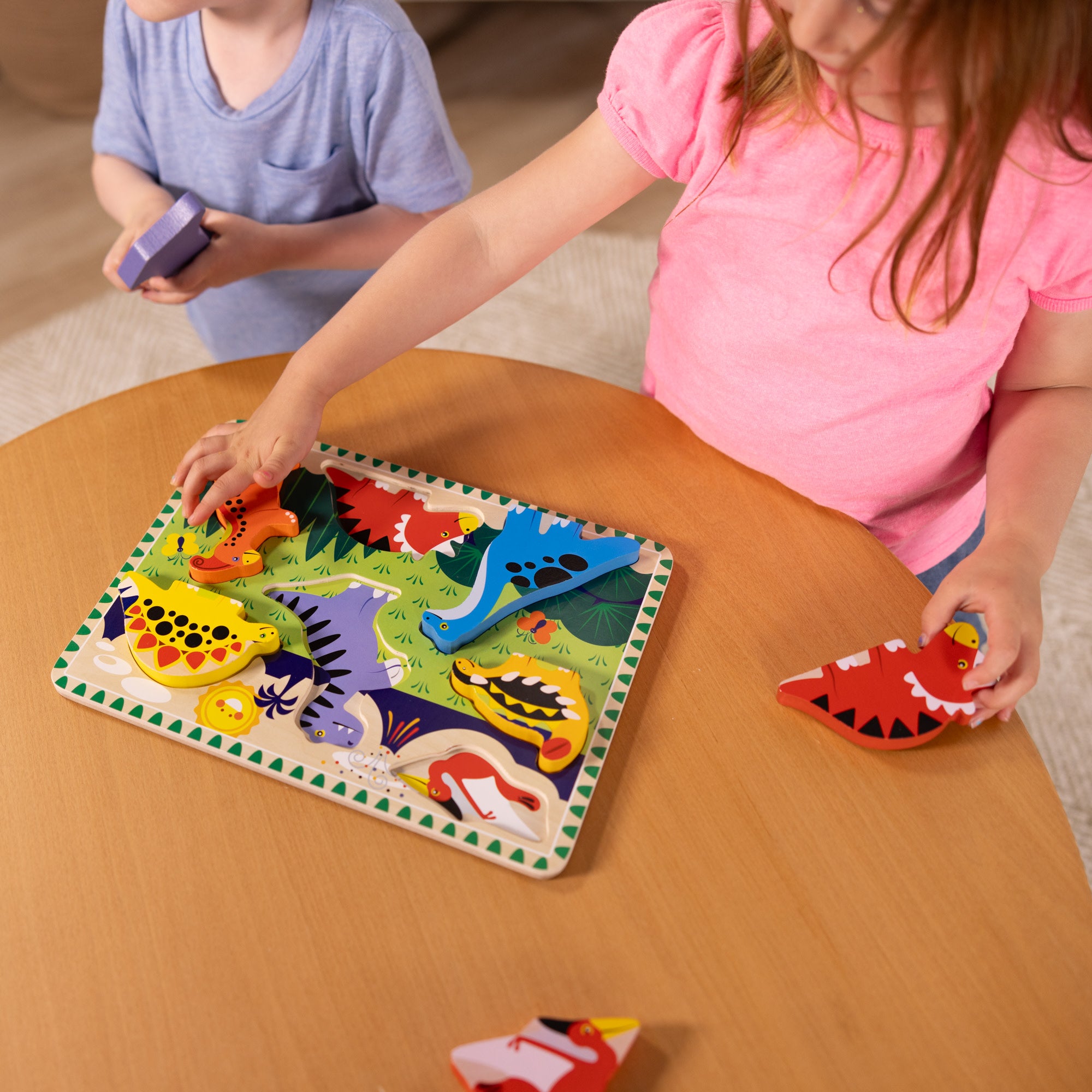 Melissa and doug wooden best sale dinosaur puzzle