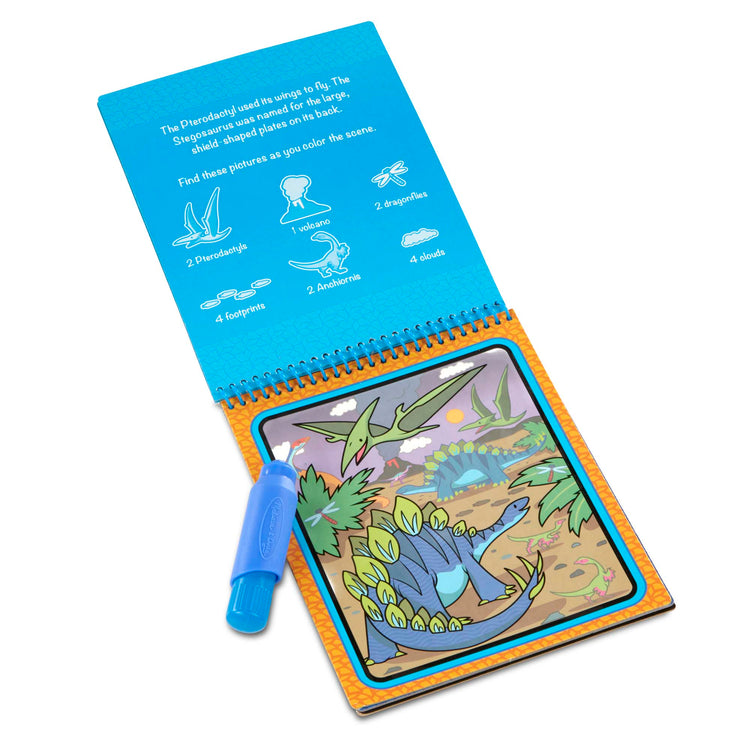 An assembled or decorated image of The Melissa & Doug On The Go Water Wow! Reusable Water-Reveal Activity Pad Travel Toy – Dinosaurs