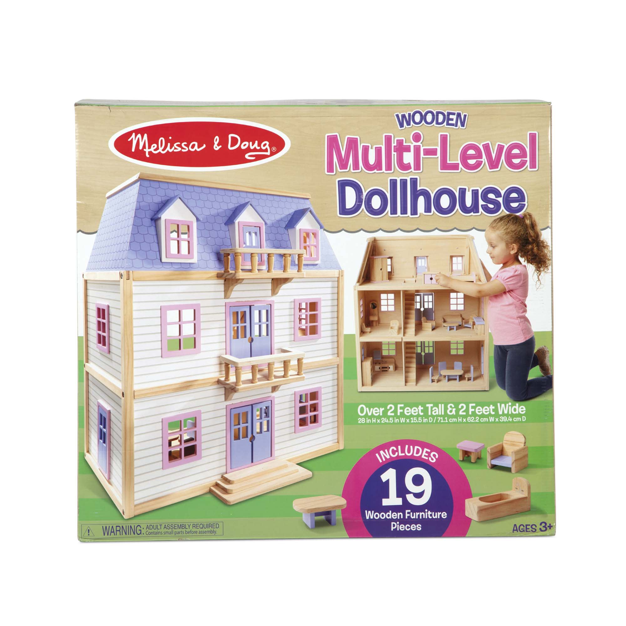 Melissa & outlet Doug Wooden Dollhouse.