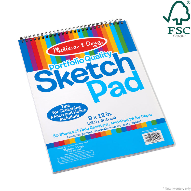 Melissa & Doug Sketch Pad (9 x 12 inches) - 50 Sheets, 2-Pack - Kids  Drawing Paper, Drawing And Coloring Pad Art Supplies