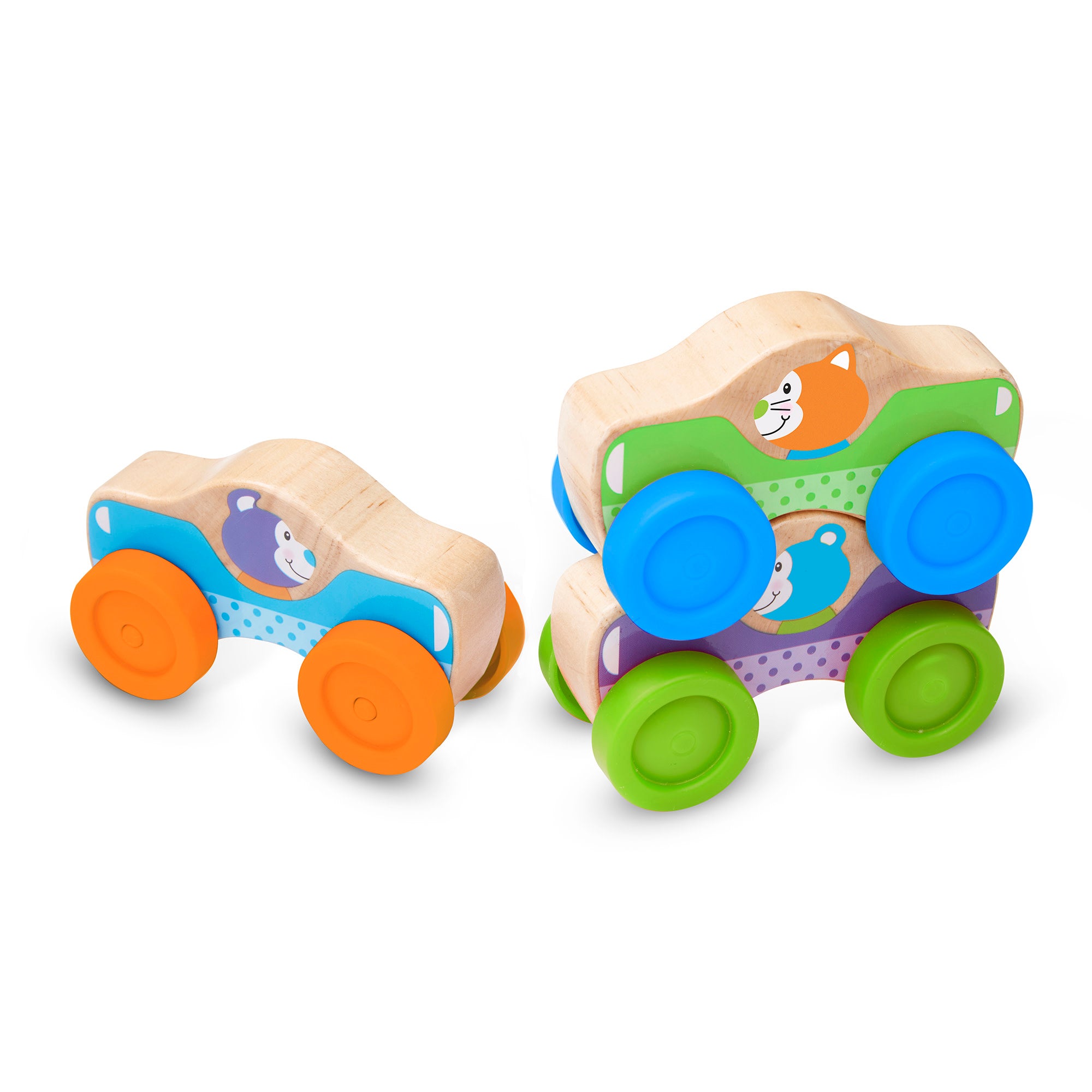 First Play Wooden Animal Stacking Cars Melissa and Doug