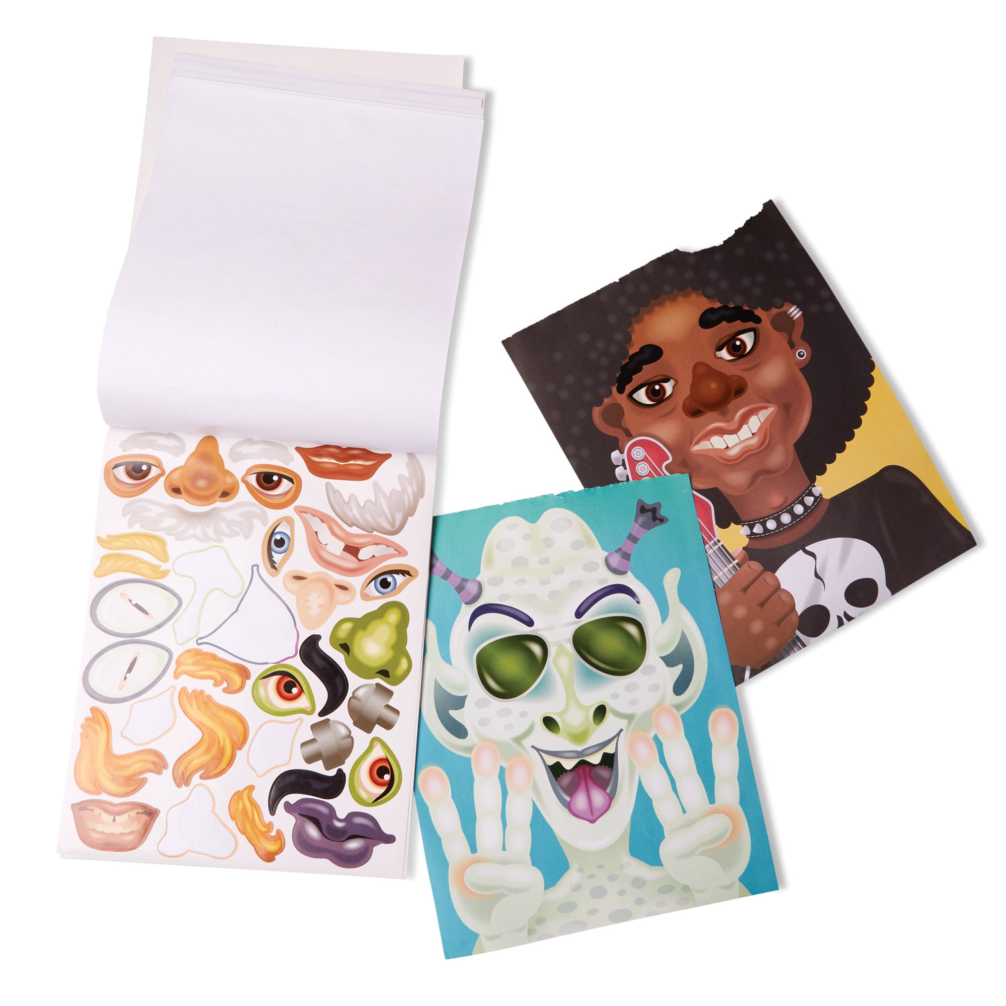 Make-a-Face Sticker Pad - Crazy Characters