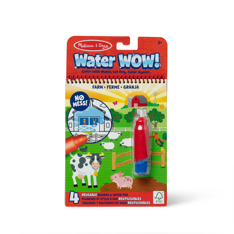 The front of the box for The Melissa & Doug Water Wow! On The Farm