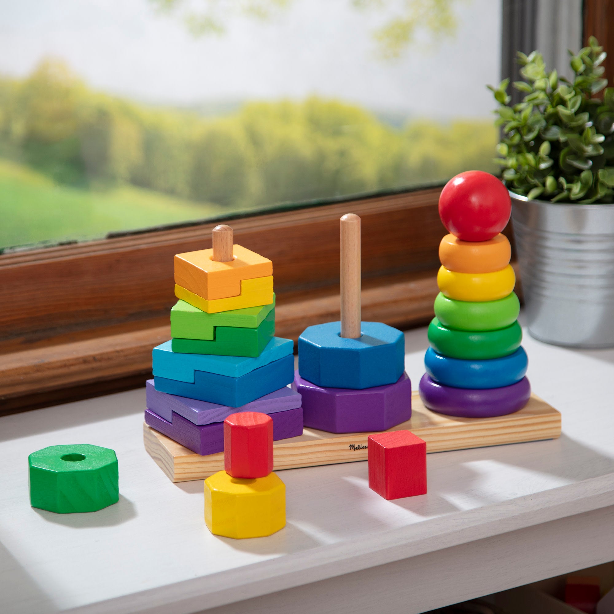 Geometric Stacker Toddler Toy Melissa Doug