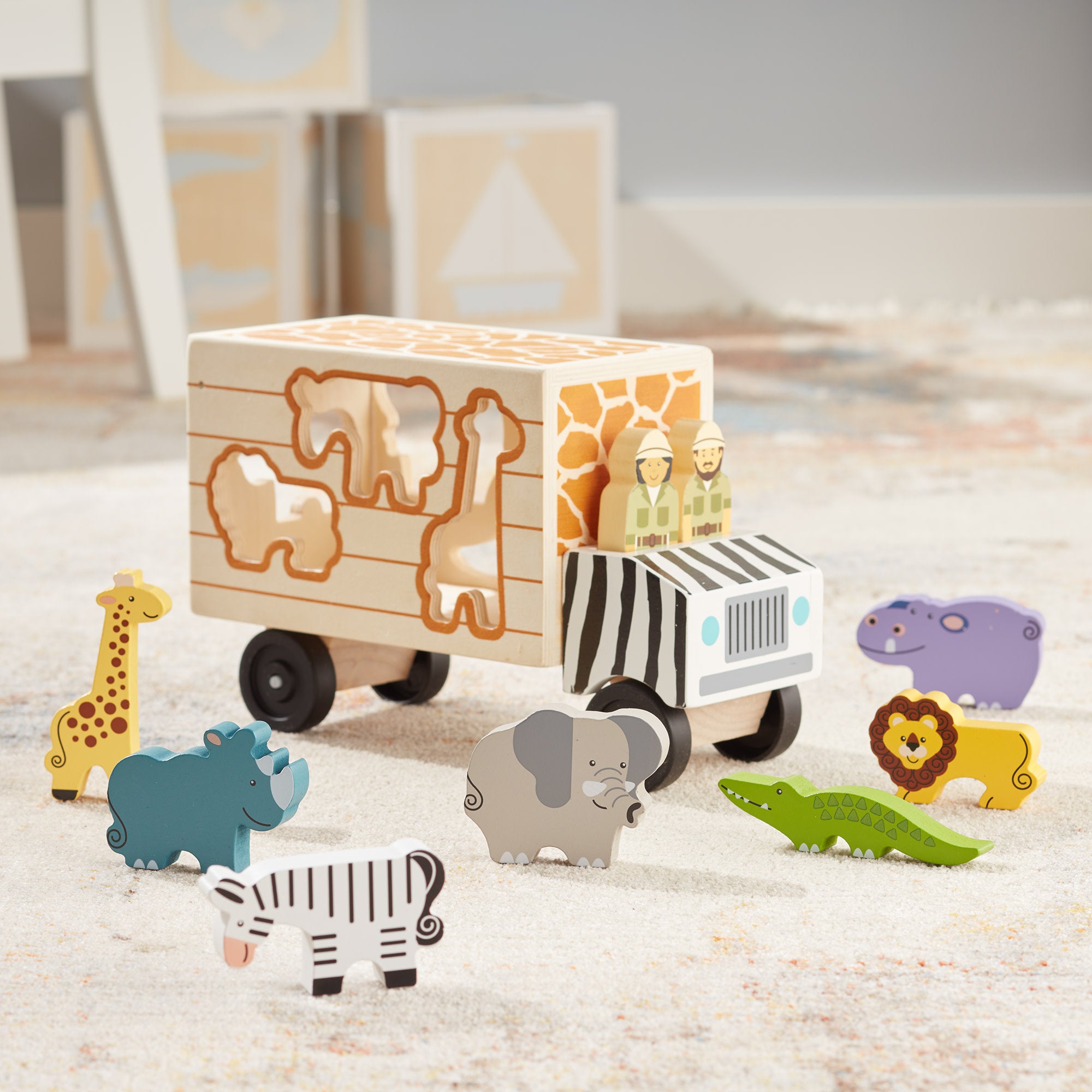 Animal rescue shape sorting truck online