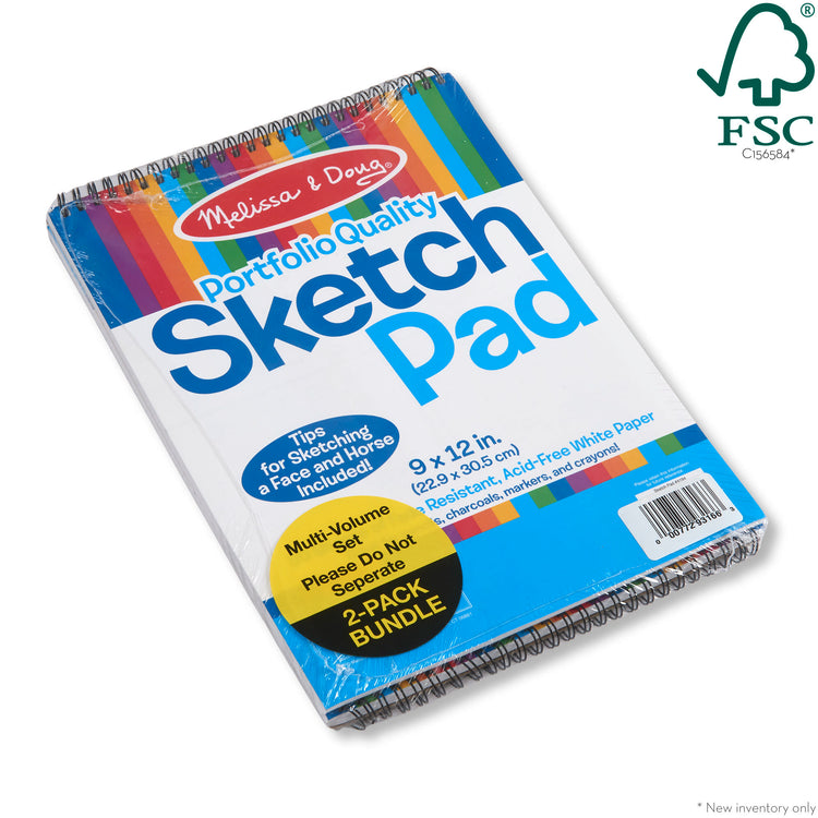  Marker Sketch Book Pack 9 x 12 inches Sketchpad, 2