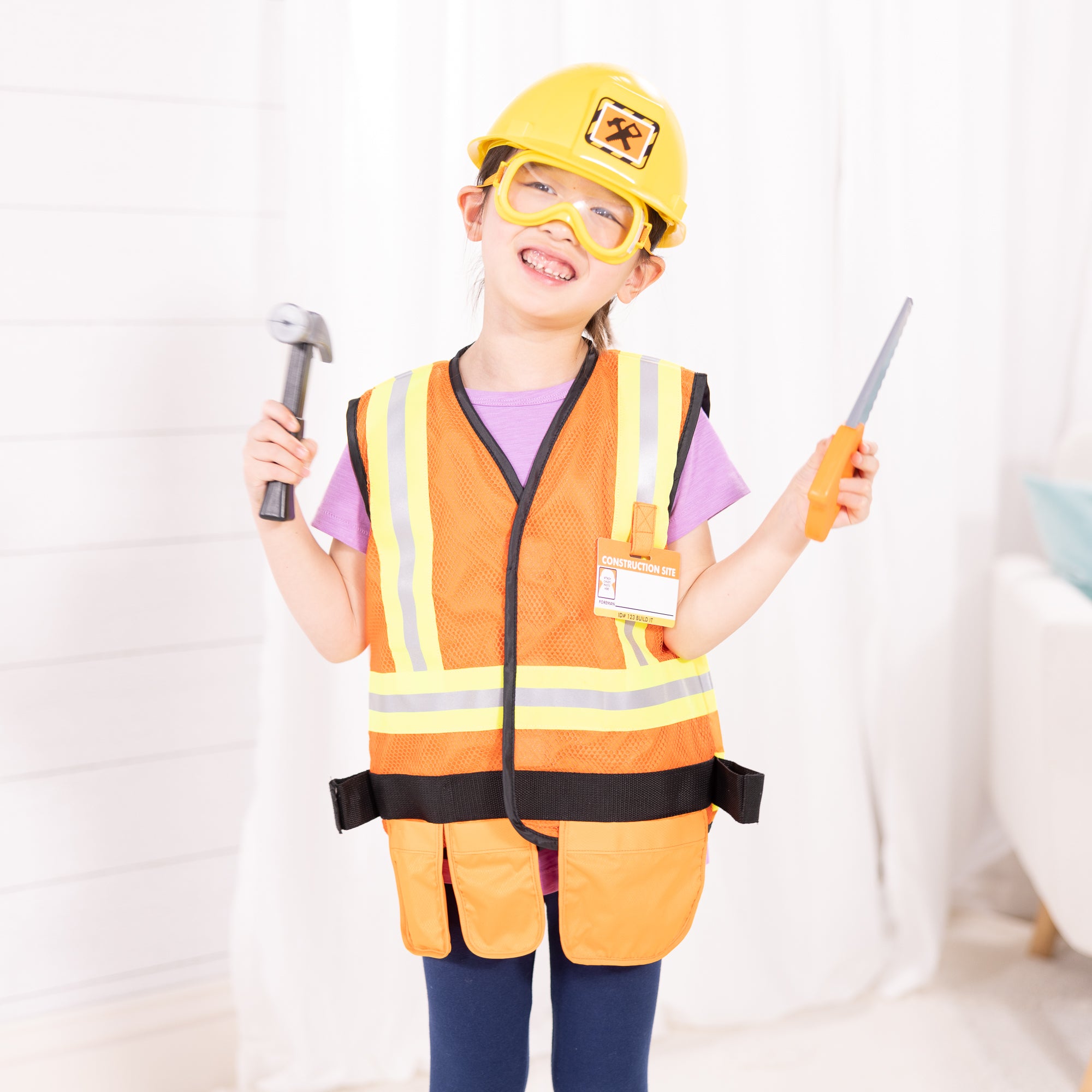 Baby girl construction store outfit