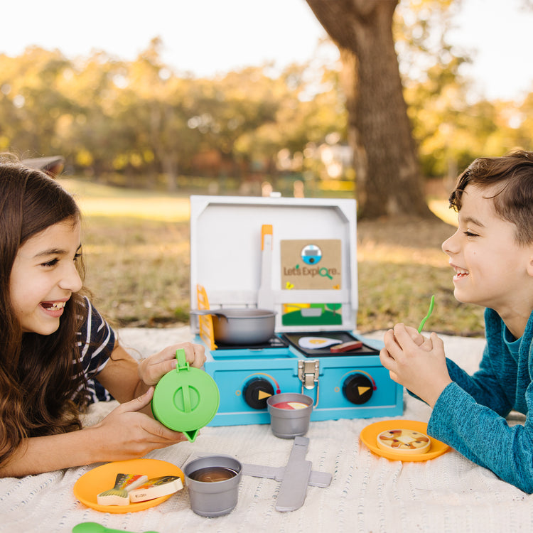 Let's Explore Wooden Camp Stove Play Set- Melissa and Doug