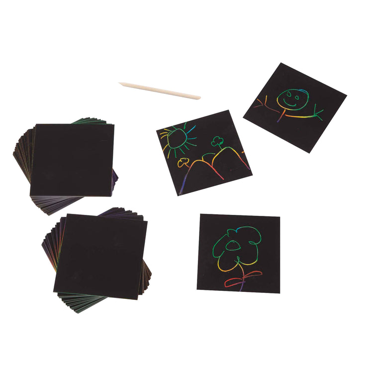 Perfect Life Ideas Colorful Scratch Art for Kids, 50 Pcs Complete Black  Scratch Paper Art Set for Kids 