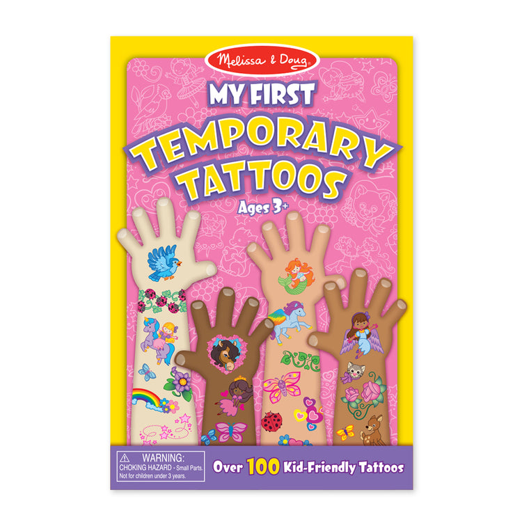 The front of the box for The My First Temporary Tattoos - Pink