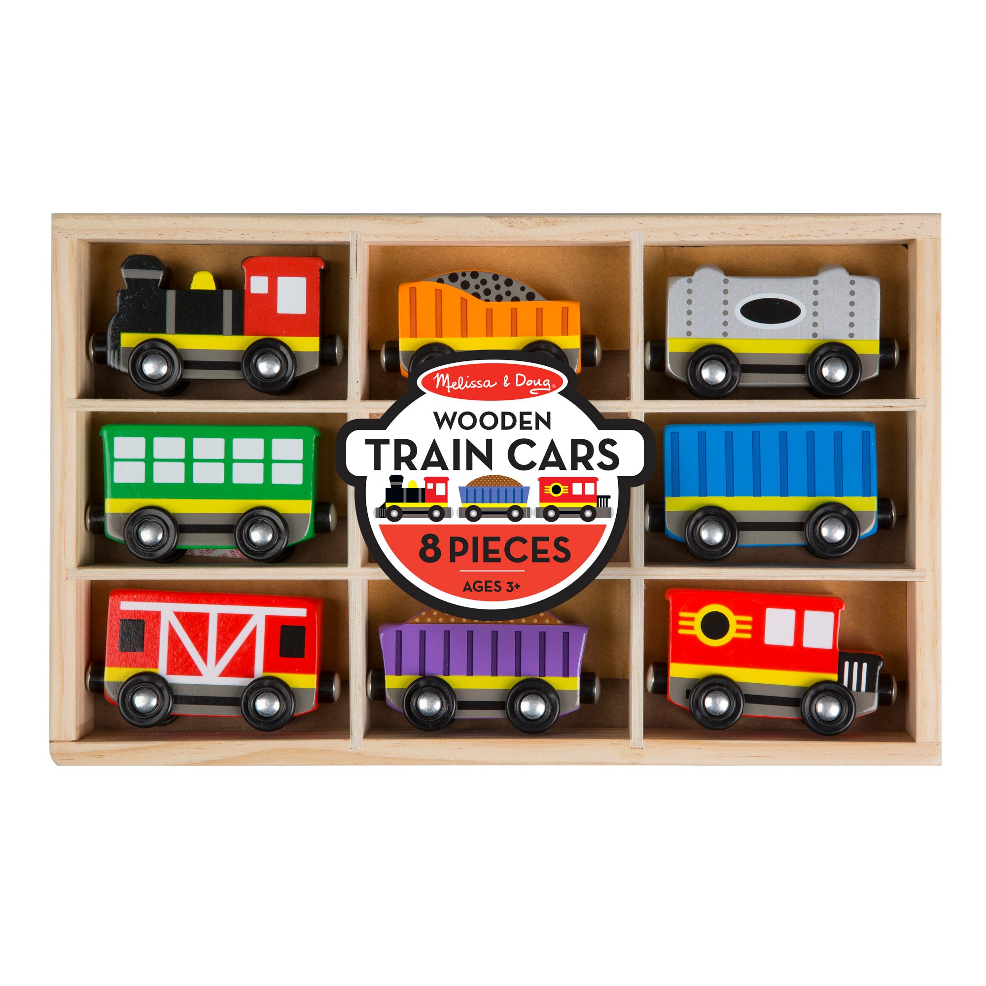 Melissa and doug train cars on sale