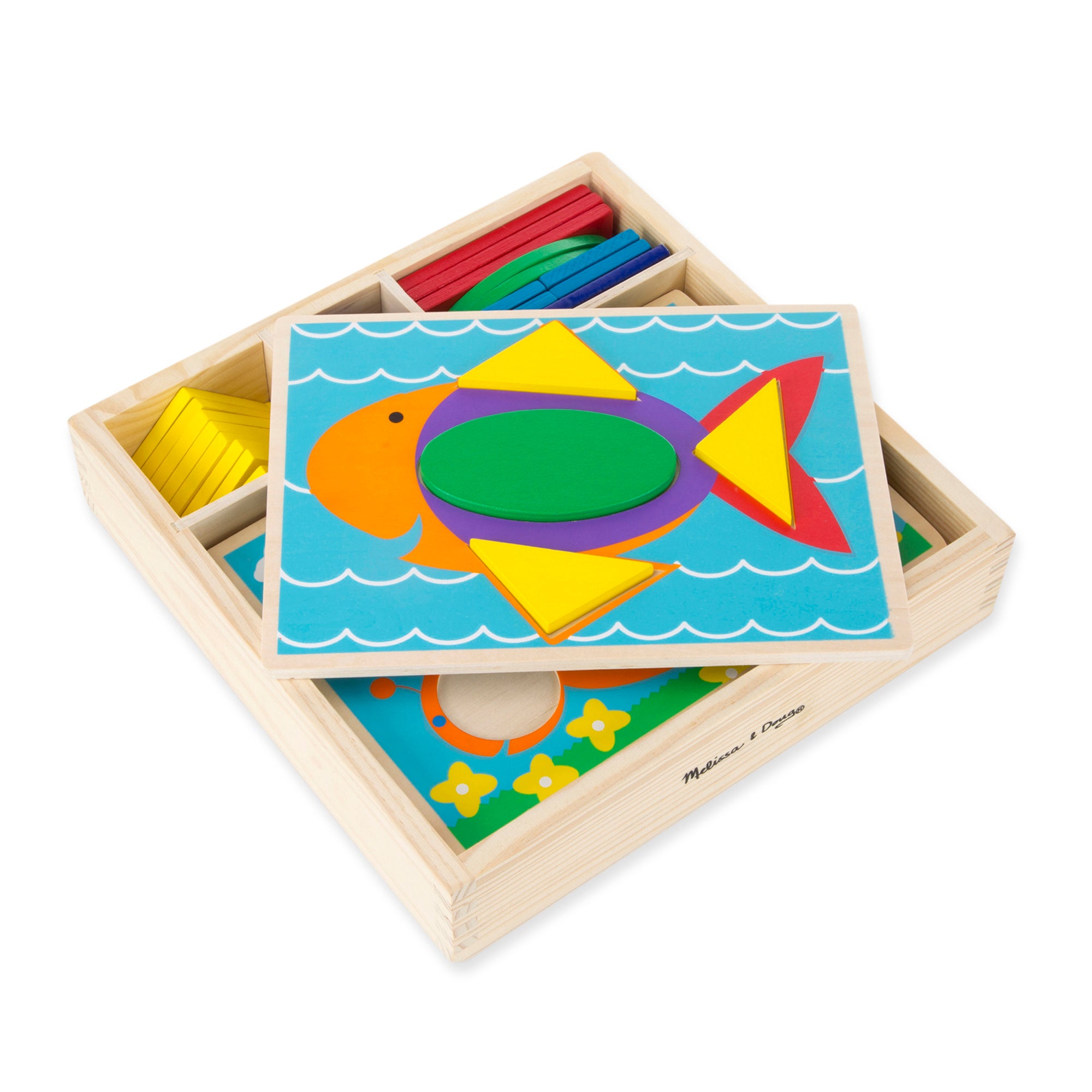 Beginner Pattern Blocks 5 Two Sided Boards Melissa Doug