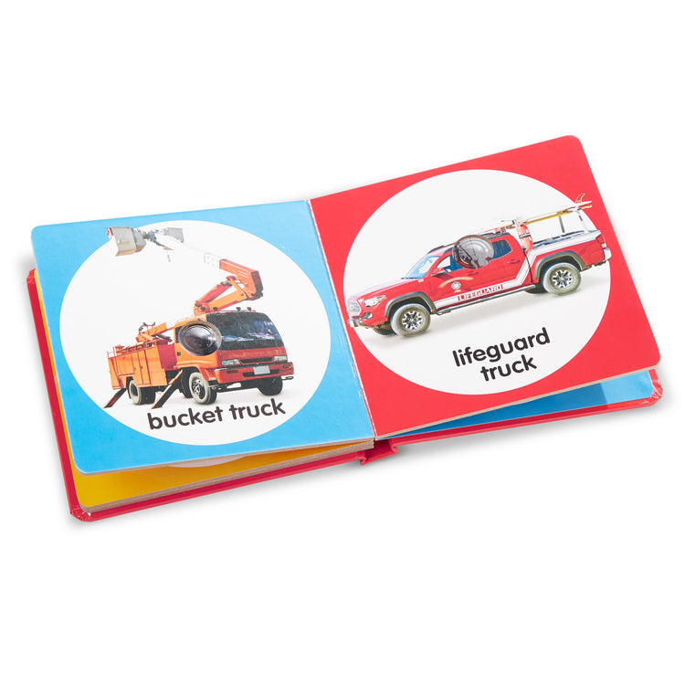 The loose pieces of The Melissa & Doug Children’s Book – Poke-a-Dot: Emergency Vehicles (Board Book with Buttons to Pop)