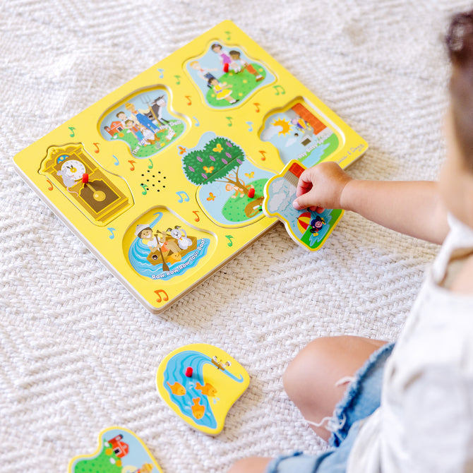 Nursery Rhymes Sound Puzzle | Wooden Peg Puzzle