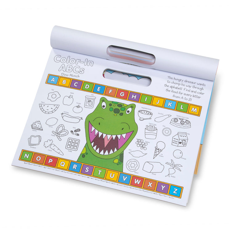  The Melissa & Doug Playmats Dinosaurs Take-Along Paper Coloring And Learning Activity Pads (24 Pages)