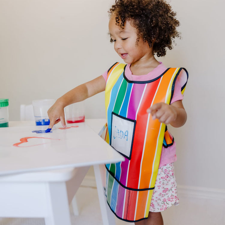 Ice Cream Color Your Own Little Artist Apron with Eco-Friendly Crayons