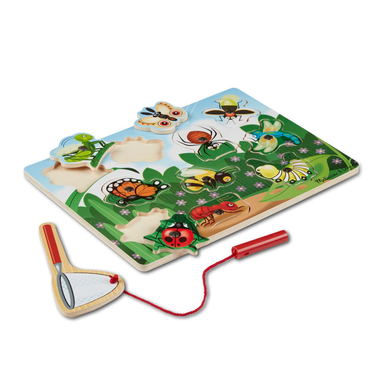 Melissa & Doug Magnetic Wooden Fishing Game and Puzzle With Wooden