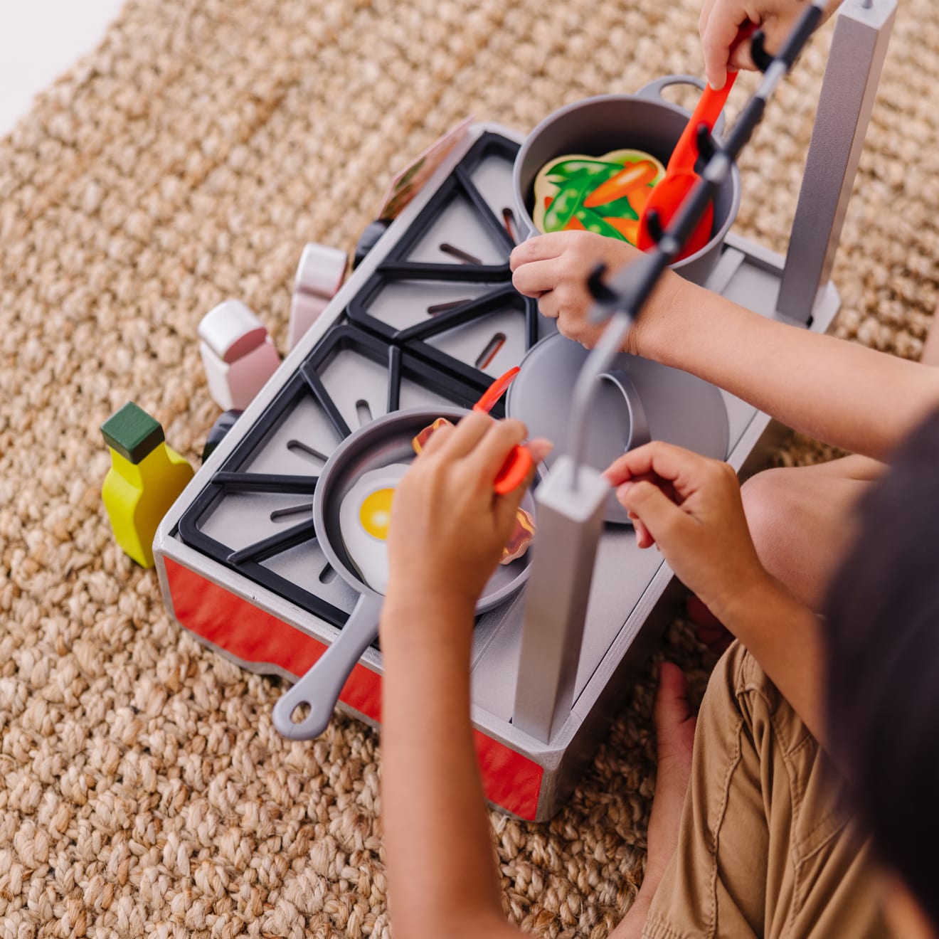 Deluxe wooden hot sale play kitchen