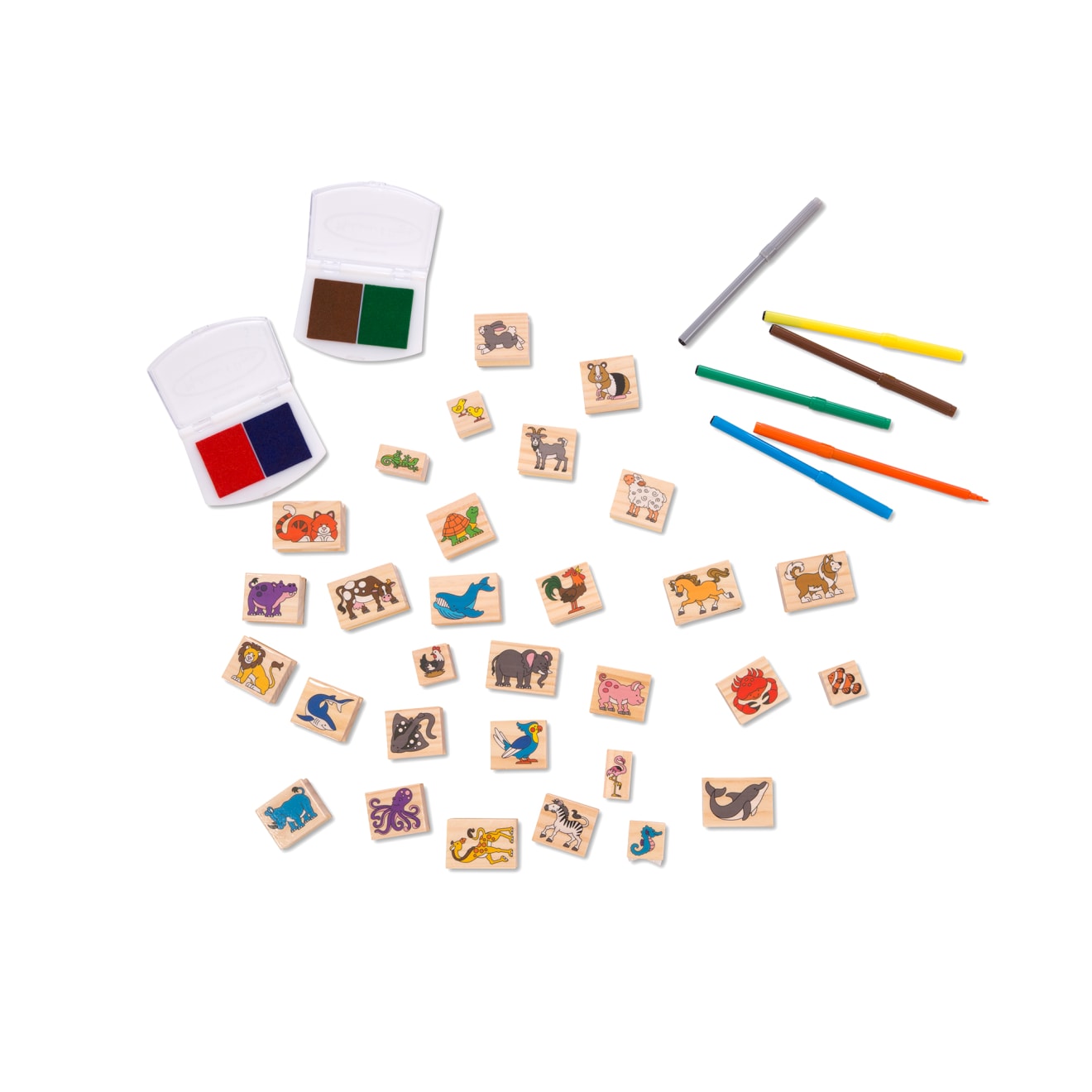 Melissa and doug animal stamp set deals