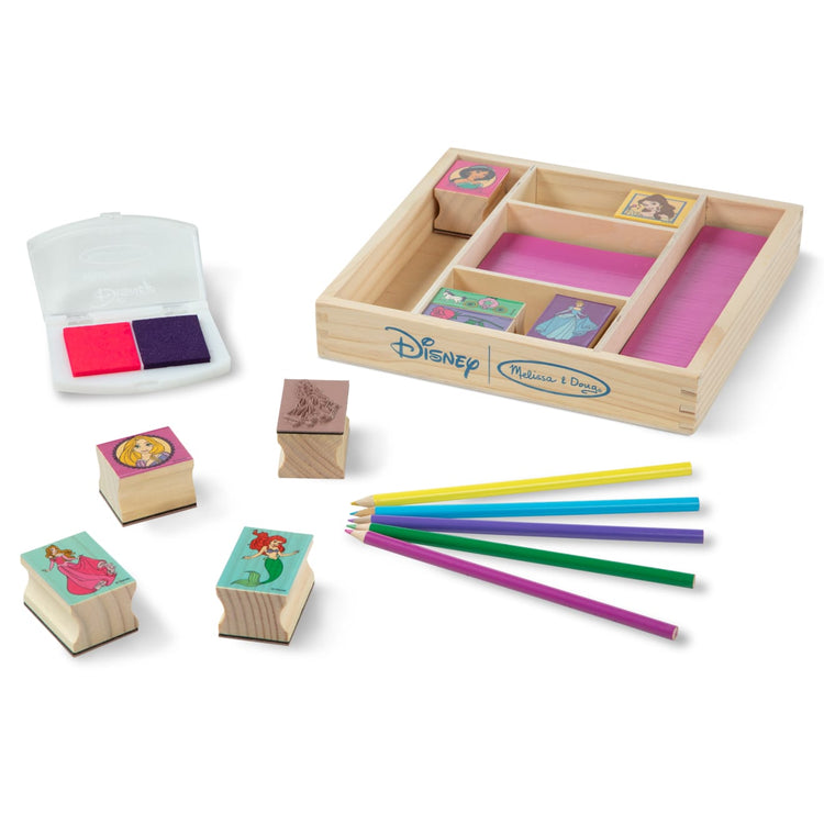 Melissa & Doug Stamp-a-Scene Wooden Stamp Set: Farm - 20 Stamps, 5 Colored  Pencils, and 2-Color Stamp Pad 