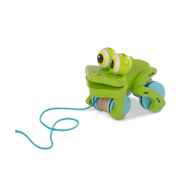 First Play Frolicking Frog Wooden Pull Toy