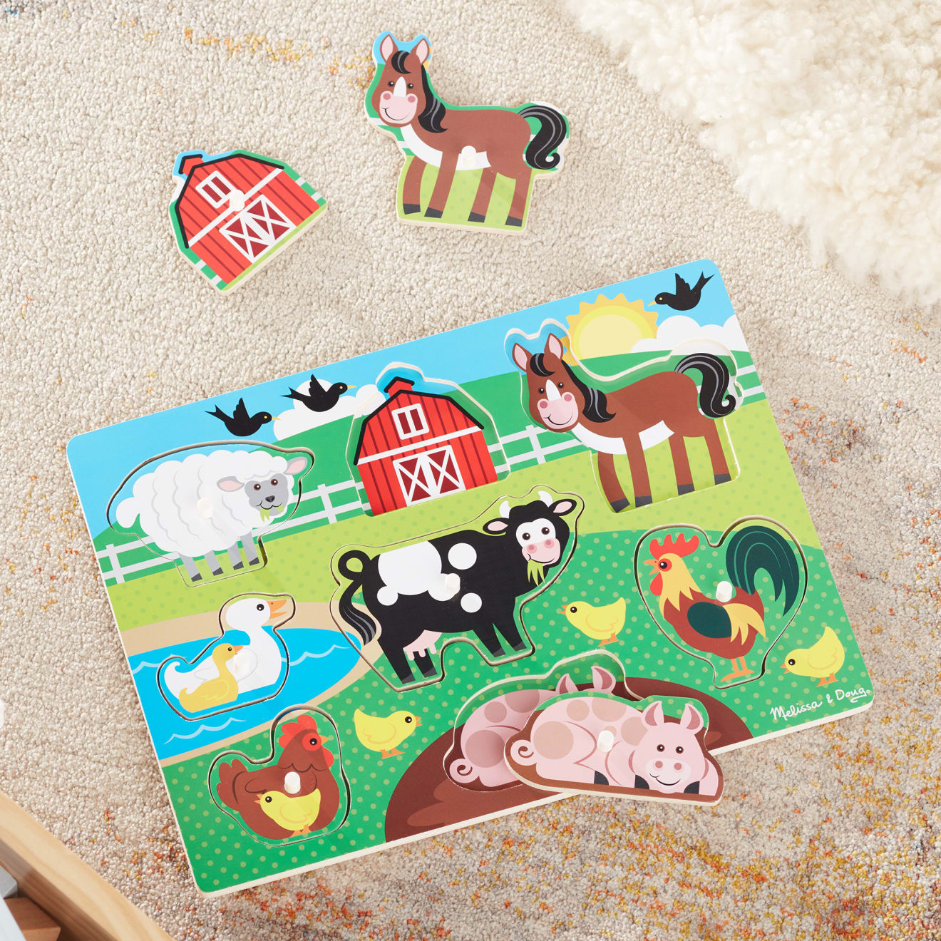 Melissa and doug deals farm animal puzzle