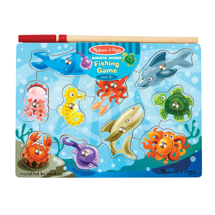 Melissa & Doug Magnetic Wooden Fishing Game and Puzzle With Wooden Ocean  Animal Magnets  Magnetic Fishing Game, Ocean Animals Chunky Puzzle For  Toddlers And Kids Ages 3+, Magnets & Magnetic Toys 
