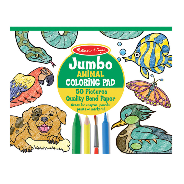 Melissa & Doug Jumbo 50-Page Kids' Coloring Pads Set - Animals, Vehicles,  and More