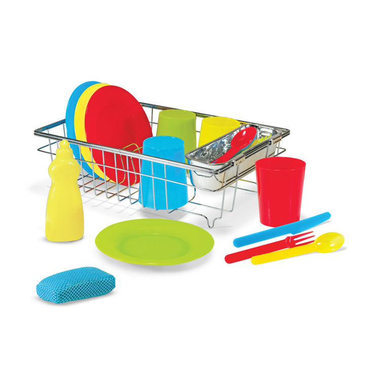 Kids Dish Washing Kitchen Set Toy Drainer Wash Roleplay Gift Play  Accessories