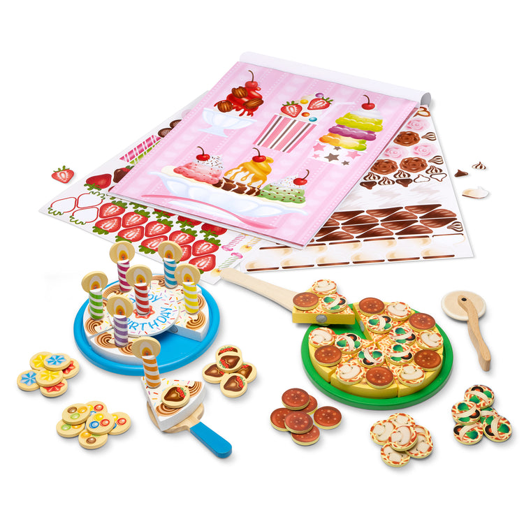  Melissa & Doug Pizza Party Wooden Play Food Set With