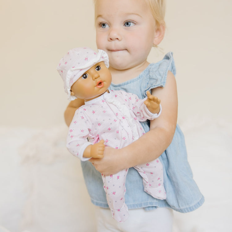 Melissa & Doug Mine to Love Gabrielle 12 Poseable Baby Doll With Romper, Hat