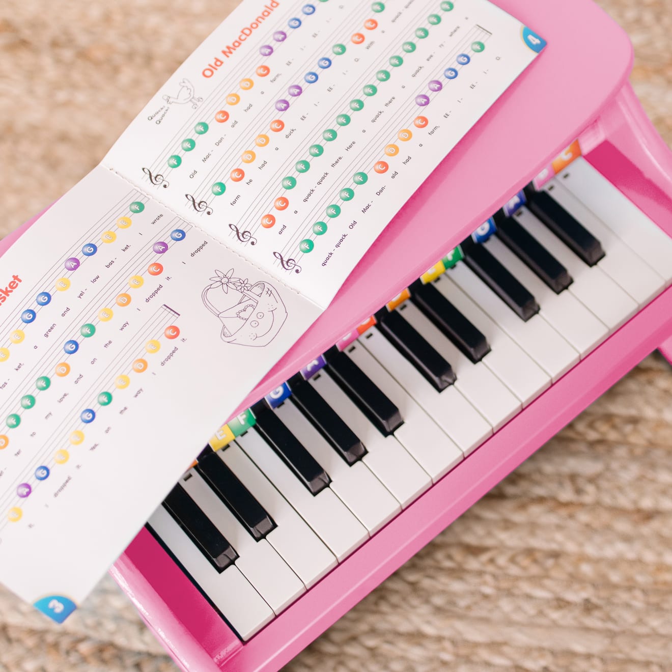 Pink store piano toy