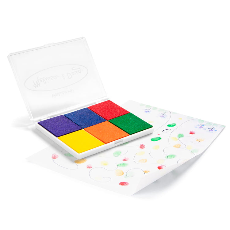Rainbow Fingerprint Ink Pad Washable Stamp Pads for Rubber Stamps
