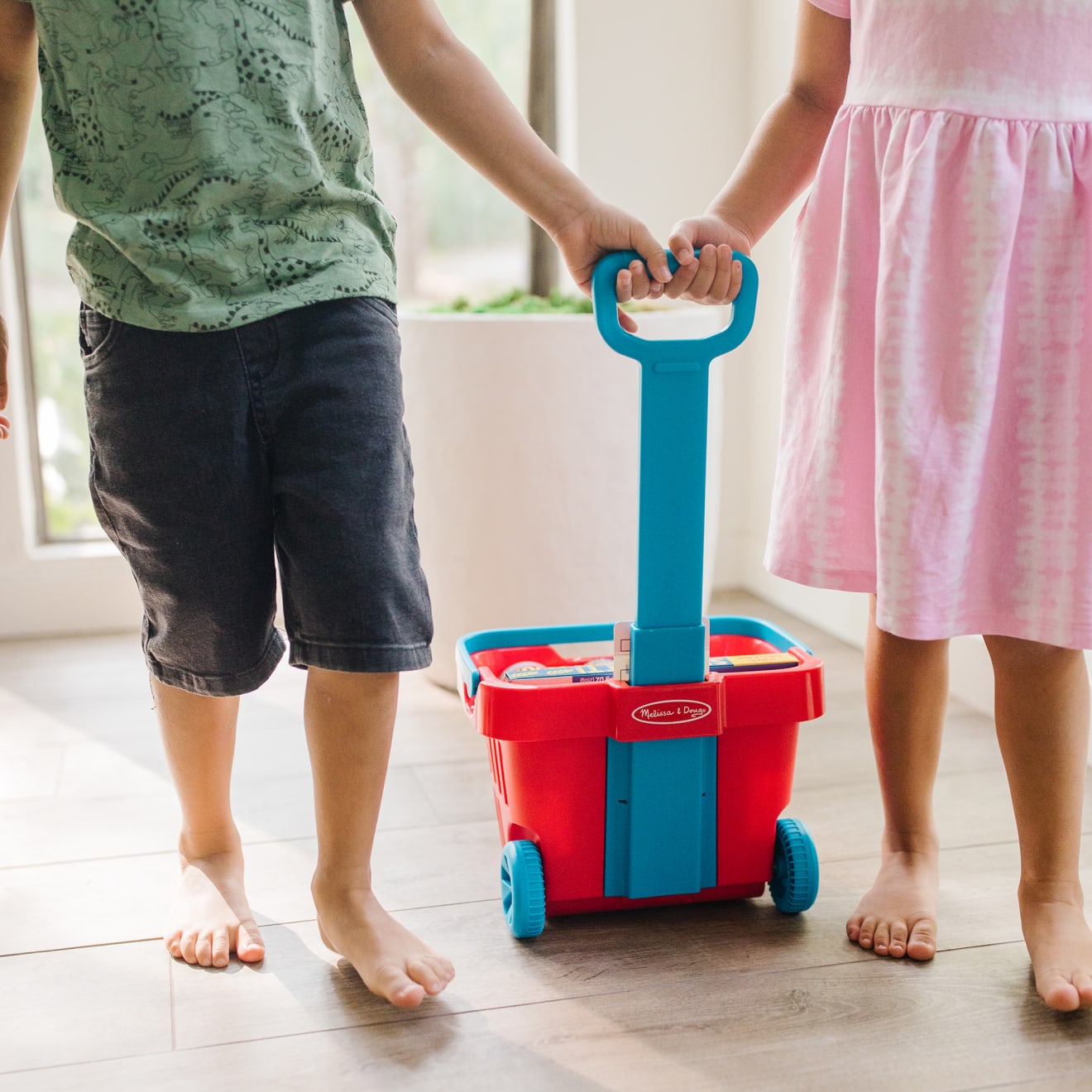 Melissa and doug store rolling grocery basket