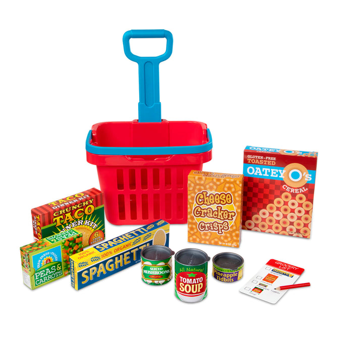 Fill & Roll Grocery Basket Play Set