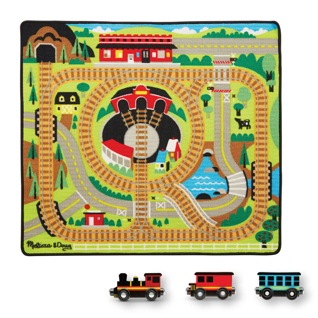 Melissa and doug train on sale rug