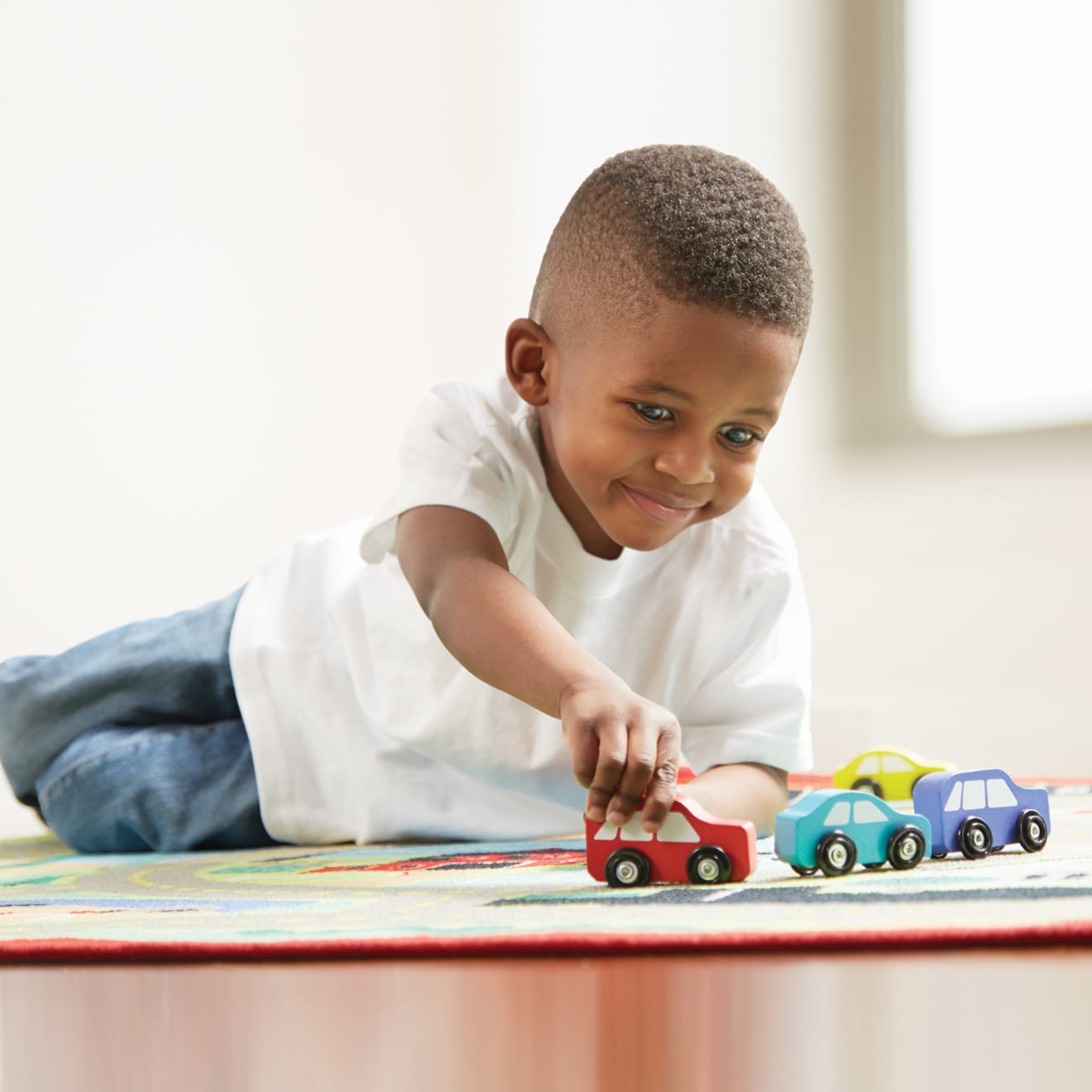 Round the Town Road Rug Car Set Melissa Doug