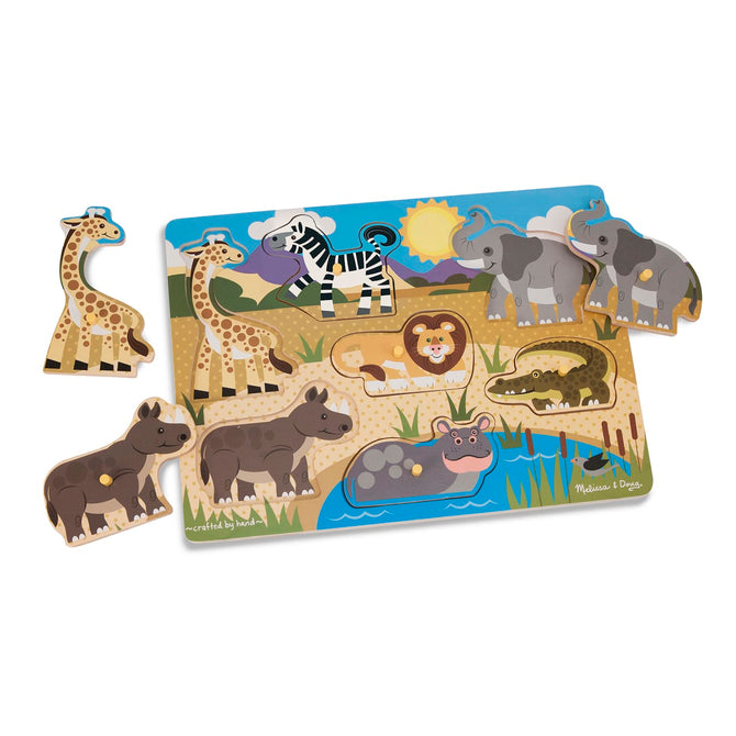 Safari Peg Puzzle | Animal Theme Puzzle