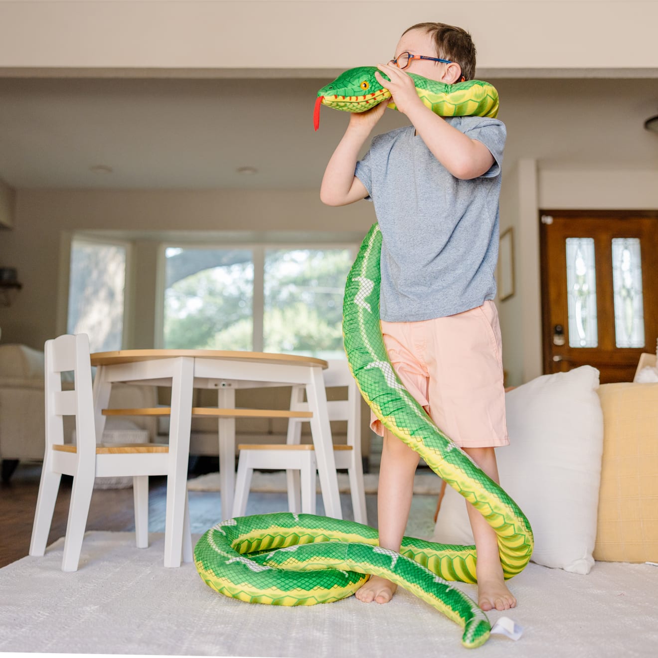 Giant stuffed store animal snake