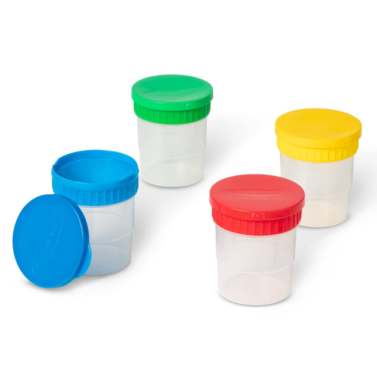 Washable Tempera Kids Paint Set – Spill Proof Paint Cups, Paint Pad, P –  Budgetizer Corp