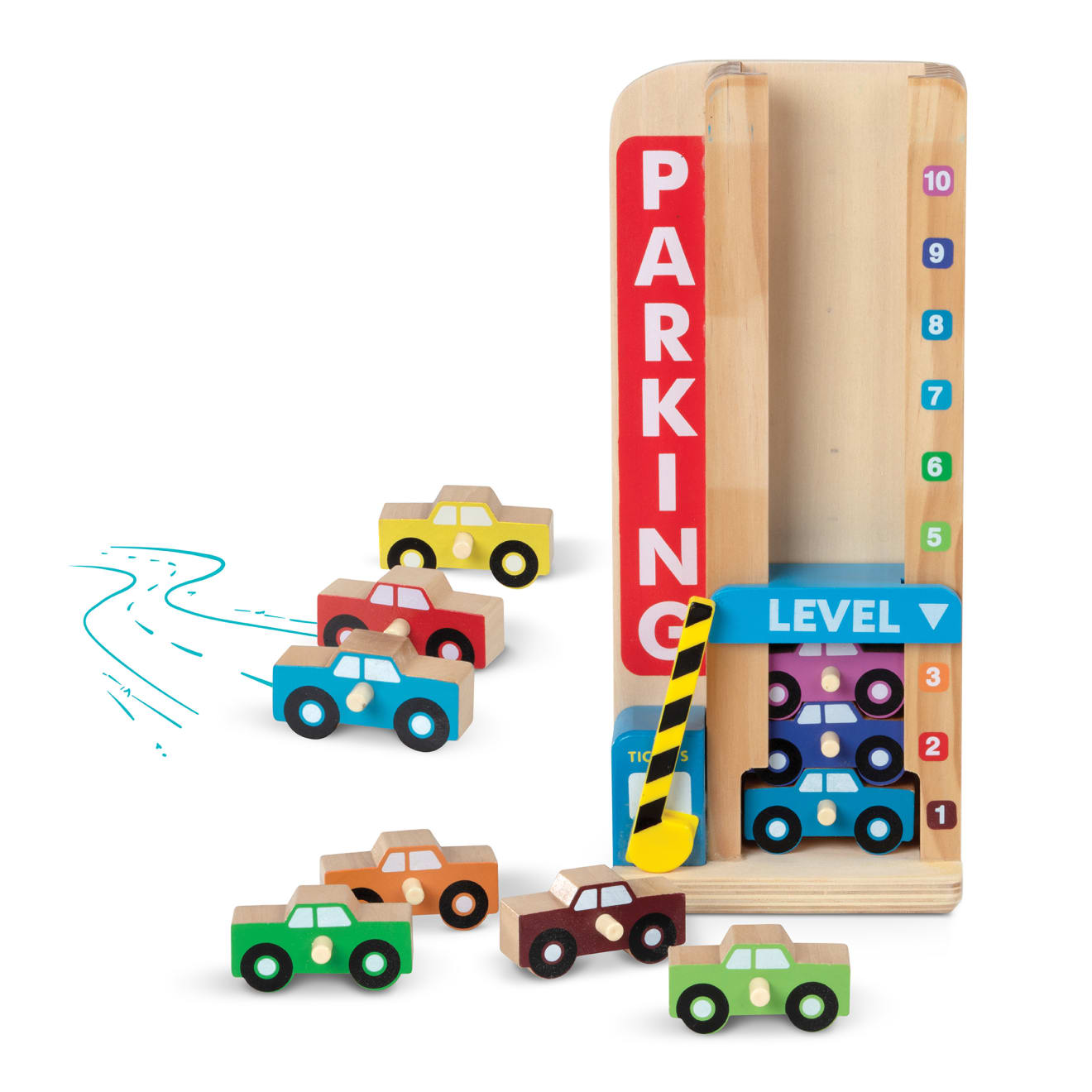 Melissa and doug sales wooden car set