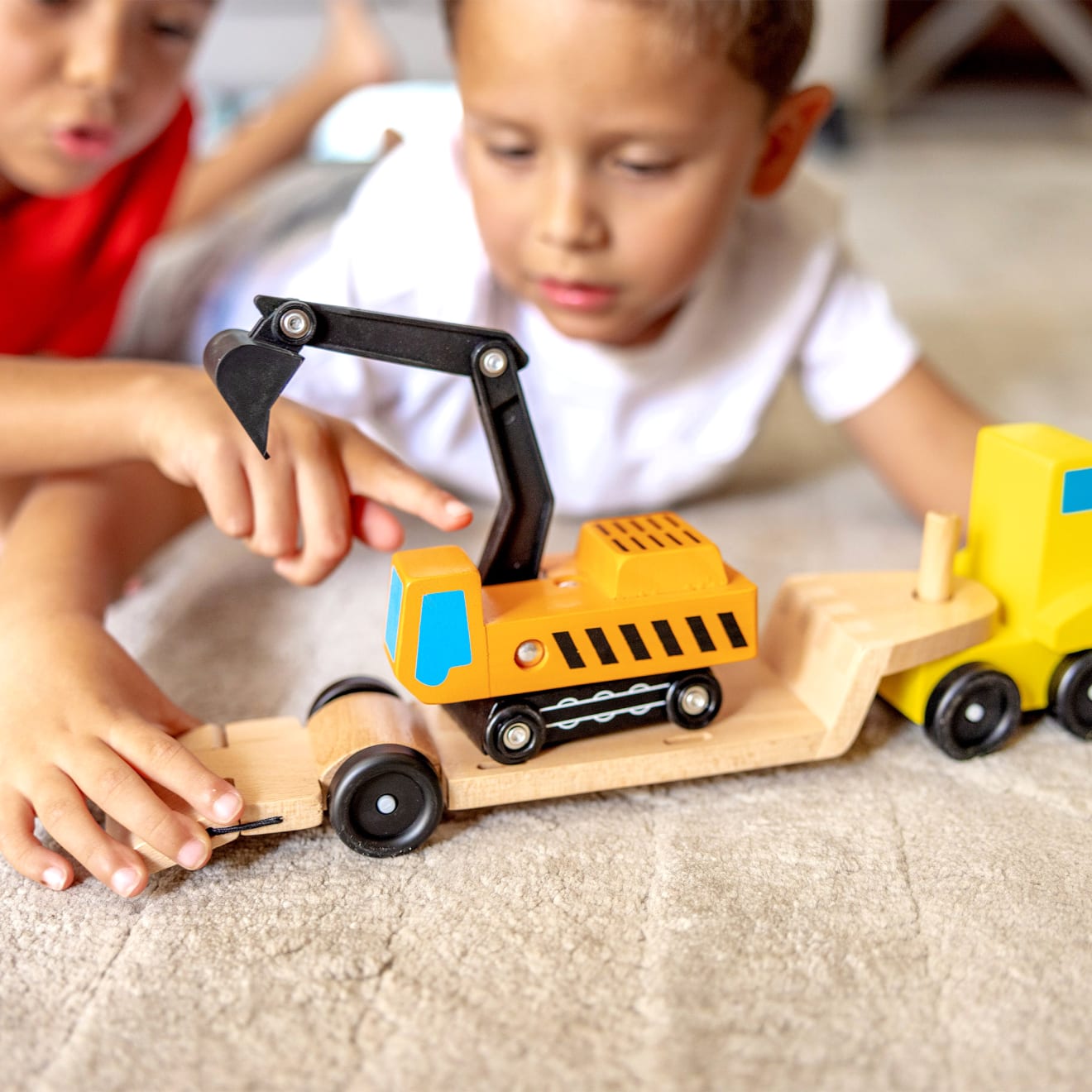 Wooden sales excavator toy