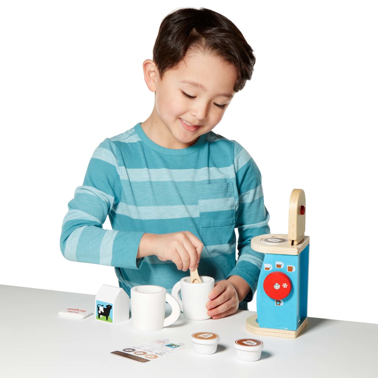 Melissa & doug wooden sale brew & serve coffee set