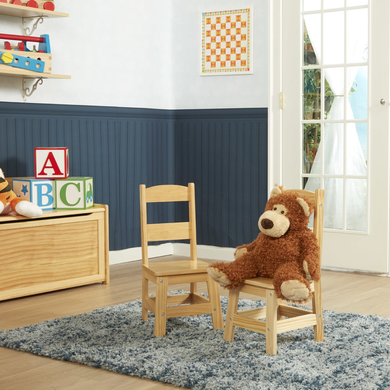 Melissa & doug solid wood clearance table and 2 chairs set